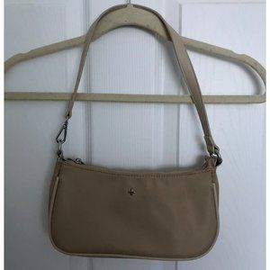 Shoulder Bag in Beige Nylon